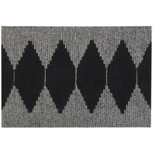 Dywan bawełniany 160 x 230 cm czarno-biały BATHIND