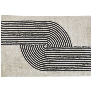 Dywan bawełniany 160 x 230 cm czarno-biały BARELI