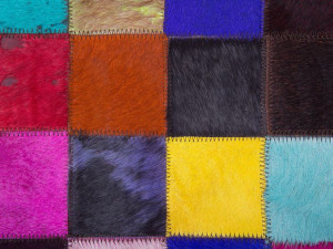 Dywan patchwork skórzany 200 x 300 cm wielokolorow