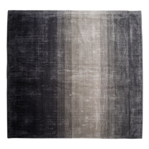 Dywan wiskozowy 200 x 200 cm czarno-szary ERCIS