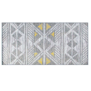 Dywan 80 x 150 cm szaro-żółty KARGI