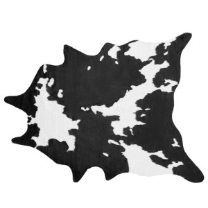 Dywan ekoskóra 130 x 170 cm czarno-biały BOGONG