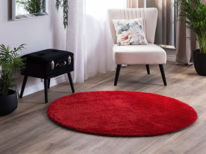 Dywan okrągły ⌀ 140 cm czerwony DEMRE