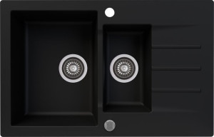 Zlew granitowy KERNAU KGS A 6079 1,5B1D DEEP BLACK