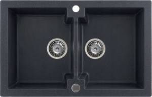 Zlew granitowy Kernau KGS A 80 2B Black Metallic