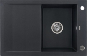 Zlew granitowy Kernau KGS M 45 1B1D BLACK METALLIC