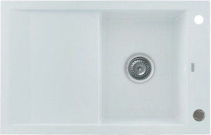 Zlew granitowy Kernau KGSM 45 1B1D Pure White 78cm