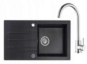 Zlew Kernau KGS A 50 1B1D Black Metallic + bateria