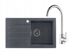 Zlew Kernau KGS A 50 1B1D Graphite + bateria KWT30