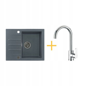 Zlew Kernau KGSA 4560 1B1D Graphite +bateria KWT30