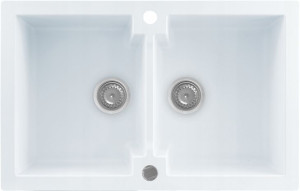 Zlew Kernau KGSA 80 2B Pure White granit 2 komory
