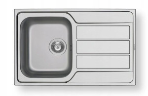 Zlew Pyramis Athena 79x50 1B1D gładki stalowy INOX