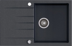Zlewozmywak Kernau KGS V 45A 1B1D Black Metallic