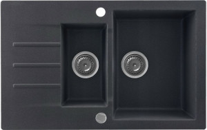 Zlewozmywak Kernau KGSA 6079 1,5B1D Black Metallic