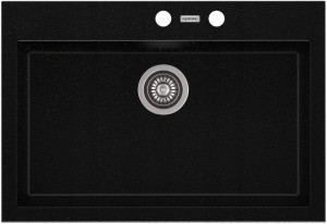 Zlewozmywak Kernau KGSE 80 1B Black Metallic 73 cm