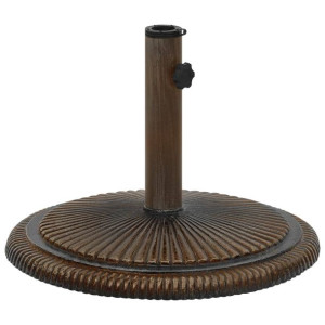 Podstawa pod parasol, brązowa, 45x45x30 cm, żeliwo