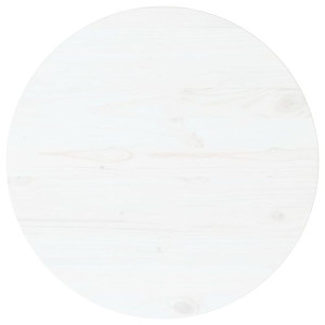 Blat stołu, biały, Ø70x2,5 cm, lite drewno sosnowe
