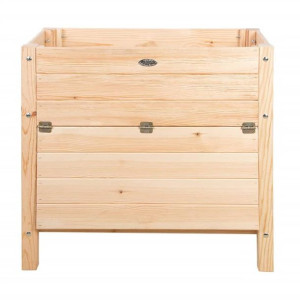 Esschert Design Podwyższona donica ze schowkiem, 65 L, naturalna
