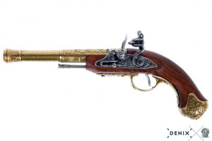 Replika Leworęczny Pistolet Skałkowy Denix Model 1296 L