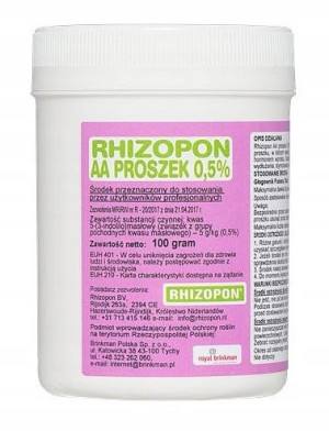Ukorzeniacz Do Zielonych Rhizopon 0,5% 100G Hormon