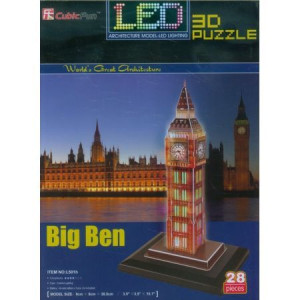 Puzzle 3D 28 el. Big Ben LED Cubic Fun