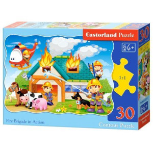 Puzzle 30 el. Strażacy w akcji Castorland