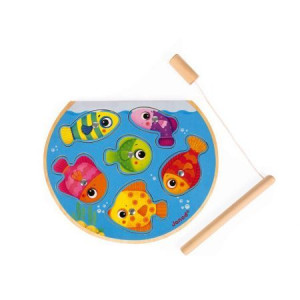 Puzzle z magnesami Szybkie rybki z wędką Janod
