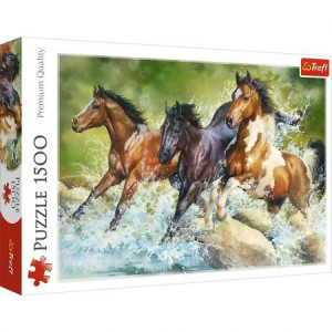 Puzzle 1500 el. Trzy dzikie konie Trefl