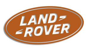 Wycinana naklejka LAND ROVER logo brązowa