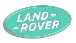 Wycinana naklejka LAND ROVER logo miętowa