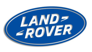 Wycinana naklejka LAND ROVER logo niebieska