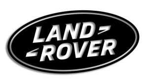 Wycinana naklejka LAND ROVER logo czarna