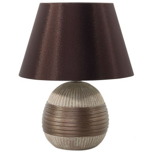 Lampka nocna porcelanowa brązowa SADO