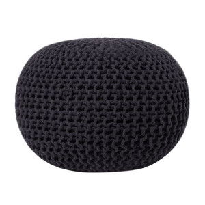 Puf 50 x 35 cm czarny CONRAD
