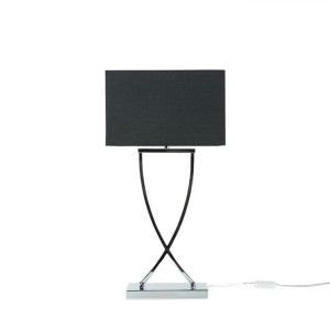Lampa stołowa metalowa czarna YASUNI