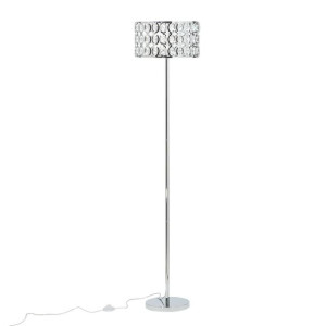 Lampa podłogowa metalowa srebrna TENNA