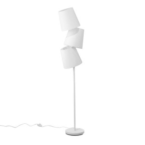 Lampa podłogowa metalowa biała RIO GRANDE