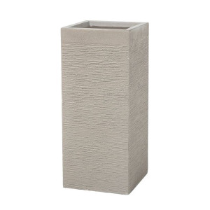 Doniczka 26 x 26 x 60 cm beżowa DION