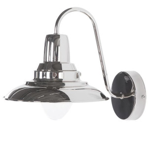 Lampa ścienna metalowa srebrna LUZA