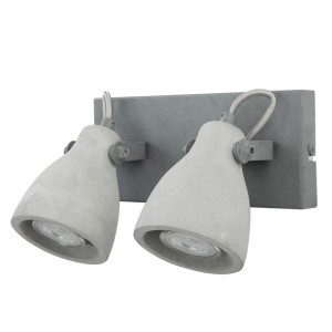 Lampa ścienna 2-punktowa betonowa szara MISTAGO
