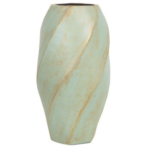 Wazon dekoracyjny ceramiczny jasnozielony LENTIA