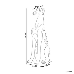 Figura dekoracyjna podłogowa pies czarna GREYHOUND