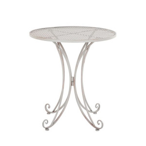 Stolik ogrodowy metalowy ø 71 cm szary CILENTO