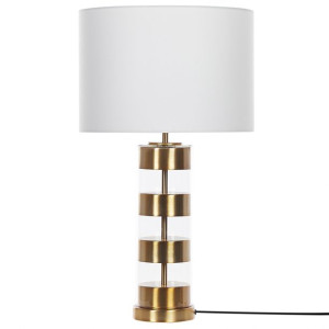 Lampa stołowa szklana złota BEATTON