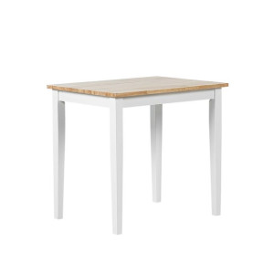 Stół do jadalni drewniany 60 x 80 cm jasny z białym BATTERSBY