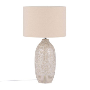 Lampa stołowa ceramiczna beżowa SALZA
