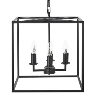 Lampa wisząca 4-punktowa metalowa czarna WANCHET
