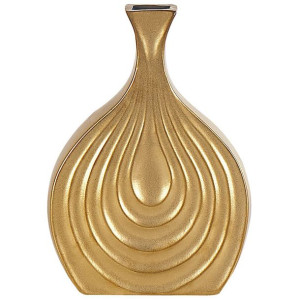 Wazon dekoracyjny ceramiczny 25 cm złoty THAPSUS