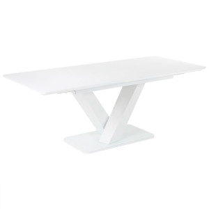 Stół do jadalni rozkładany 160/200 x 90 cm biały SALTUM