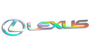 Wycinana naklejka LEXUS holograficzna